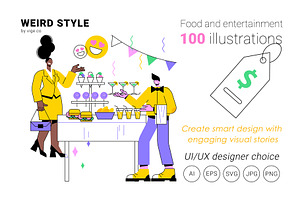 100 Food and entertainment concepts, a Templates & Theme by Visual Generation