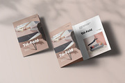 Tri-Fold A5 Brochure Mock-up 3, an Advertising Mockup by Se٧enStudio (Thumbnail 3 of 16)