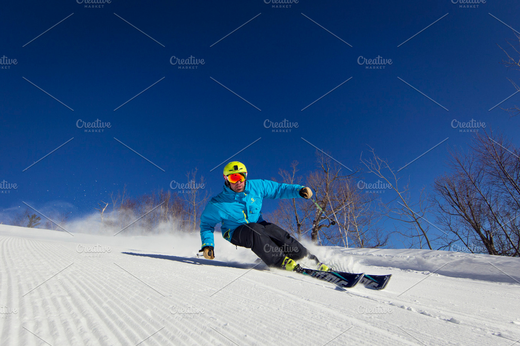 Skier on a sunny day