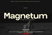Magnetum - Sans serif font family, a Sans Serif Font by Artistic & Unique (Thumbnail 1 of 15)
