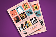 Halloween Party Flyer Template, a Flyer Template by Esui Studio (Thumbnail 3 of 4)