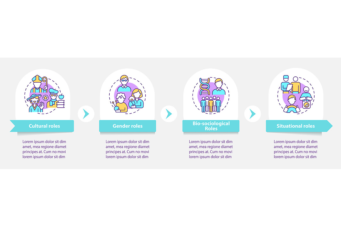 Social roles vector infographic, a Templates & Theme by IMG Visuals