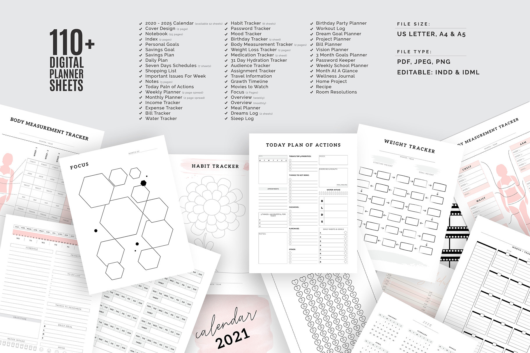 Ultimate Planner Bundle Pack Vol.05, a Stationery Template by Amit Debnath