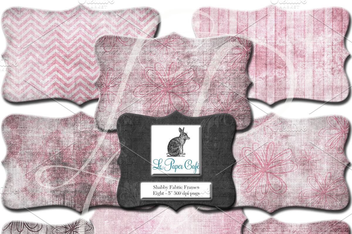 Pink Brown Clipart Digital Frame PNG