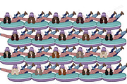 Winter Cabin Girls Clipart, a Person Illustration by GlamArtZhanna (Thumbnail 5 of 5)