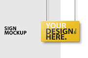 Sign on rope PSD Mockup, a Merchandise Mockup by GreatFruit (Thumbnail 1 of 6)