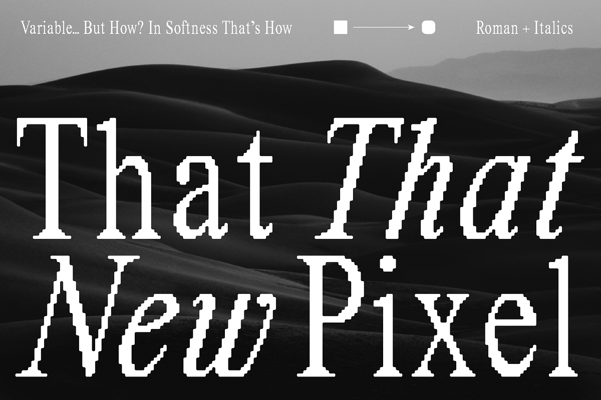 Retro Variable Pixel Font., a Serif Font by That That Creative (Photo 1 of 18)