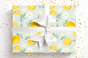 Lemon Floral Seamless Pattern