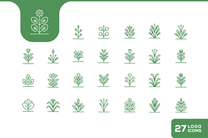 Plant and Green Vegetable Icon, an Outline Icon by devastd