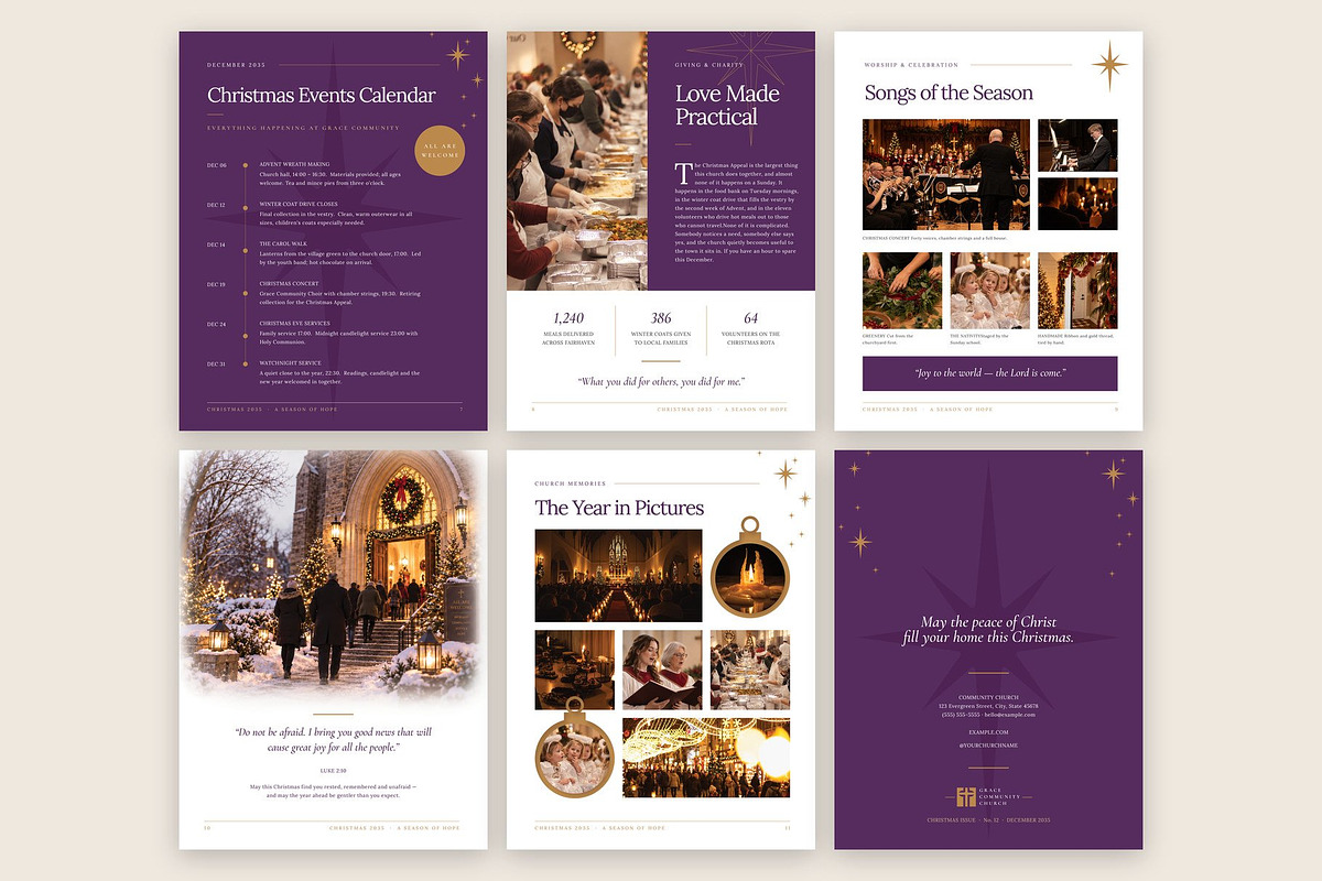 Christmas Church Magazine Template, a Brochure Template by BrandPacks (Photo 4 of 5)