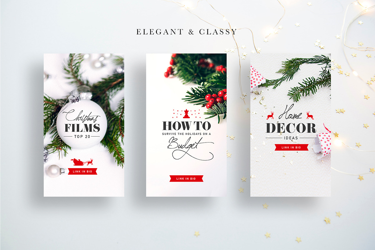 Classy Xmas INSTAGRAM STORY Pack, a Social Media Template by Marie T (Photo 8 of 9)