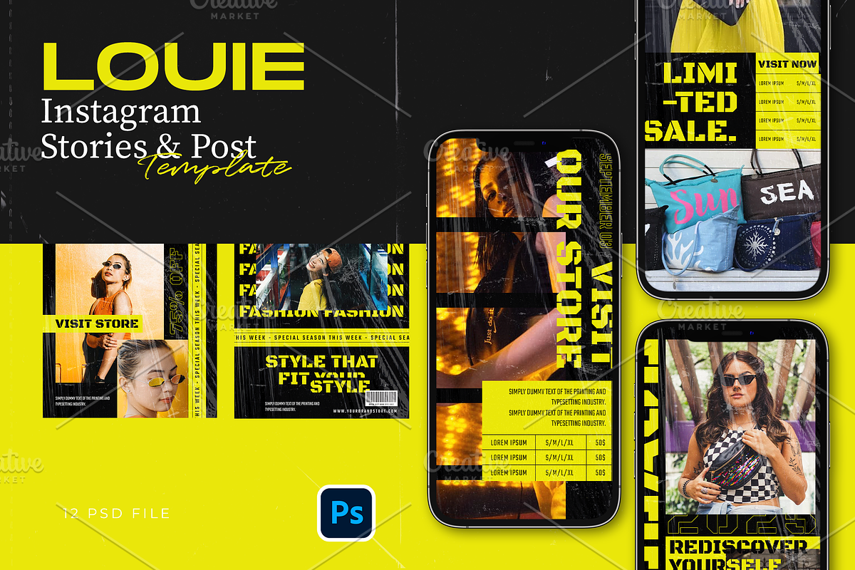 Fashion Instagram Template - Louie, a Social Media Template by Gibcreat (Photo 1 of 4)