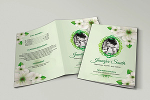 Floral Funeral Program Template, a Brochure Template by Template Shop