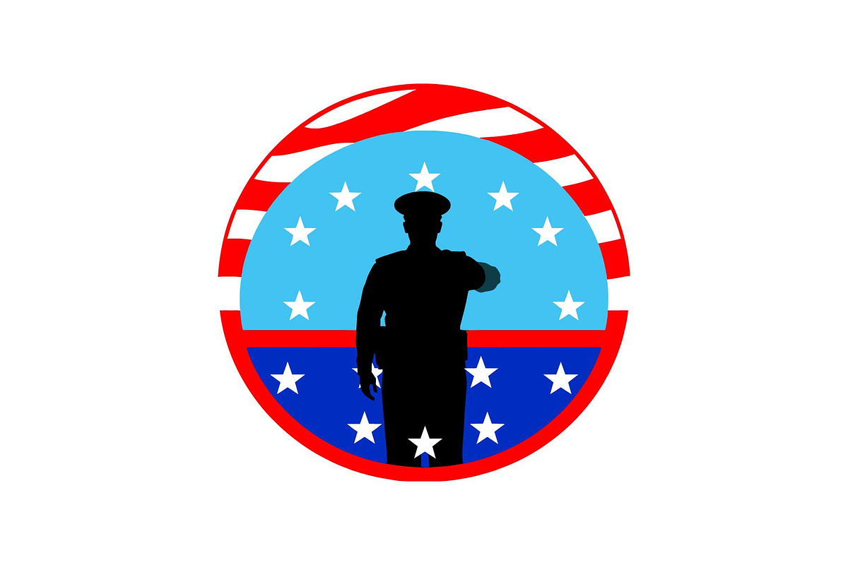 USA Officer Salute Icons Set, an Object Graphic by yasushie (Photo 4 of 16)