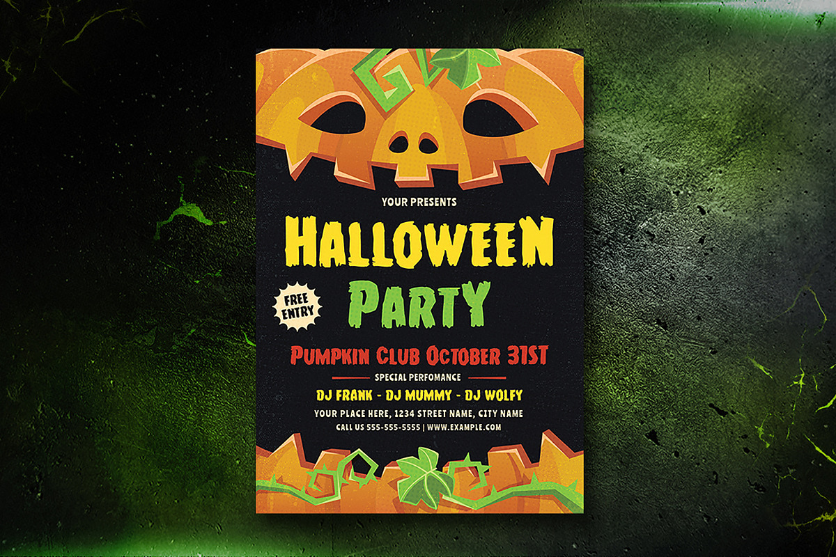 Bundle Halloween Party Flyer, a Flyer Template by Totem Design Studio (Photo 4 of 6)