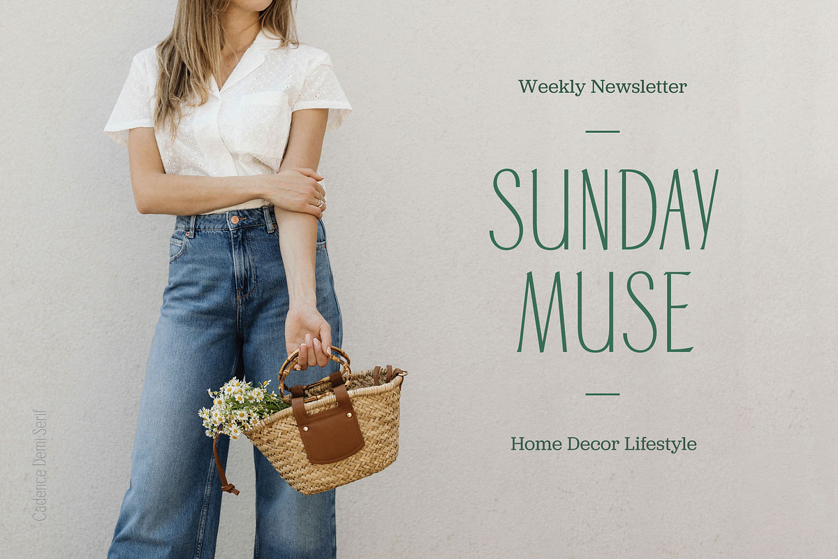 Cadence Demi-Serif Display Font, a Serif Font by Type and Graphics Studio (Photo 7 of 28)