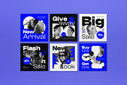 Blue Winter Fashion Instagram Pack, a Social Media Template by graphicook (Thumbnail 2 of 3)