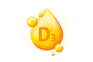 Vitamin D3 with realistic drop