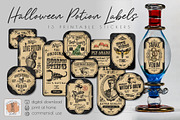Halloween Apothecary Potion Labels, an Illustration by Orange Brush Studio (Thumbnail 1 of 5)