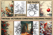 Vintage Victorian Christmas Pages, a Seasonal Illustration by BrandlyTemplate (Thumbnail 1 of 4)