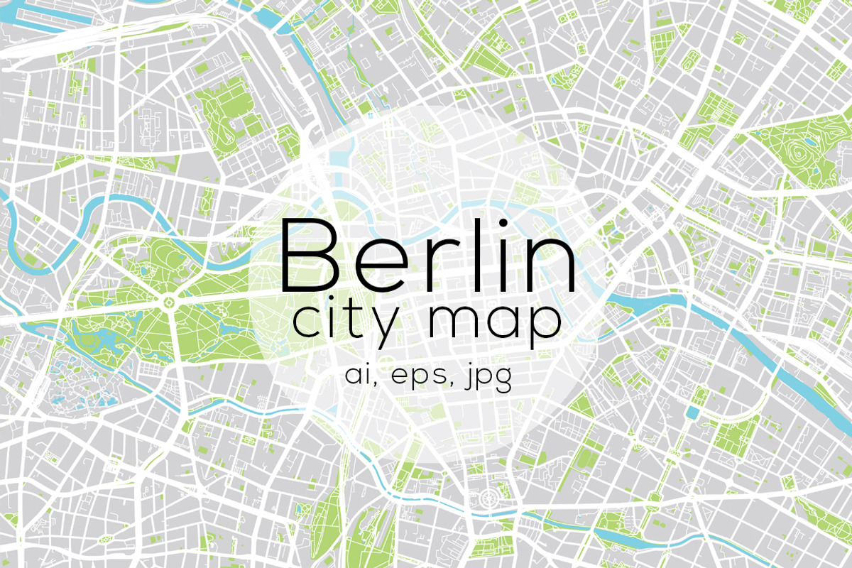 Berlin city map, a Transportation Illustration by ink drop