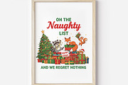 On the Naughty List, Retro Christmas, an Illustration by DreamArtGraphic (Thumbnail 3 of 5)