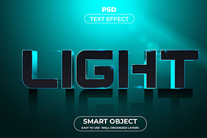 Light 3D Editable Text Effect Style