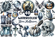 Sliver Halloween Clipart PNG, an Illustration by Dream Creation (Thumbnail 1 of 5)