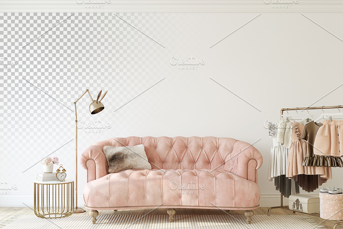 ROSIE'S NURSERY Wall&Frame Mockups, a Poster Template by MyHomeMockups (Photo 5 of 11)