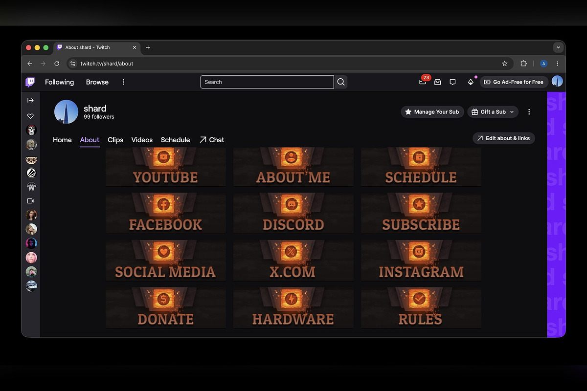 Molten Core Lava Twitch Panels, an Object Graphic by Gear Store (Photo 3 of 4)