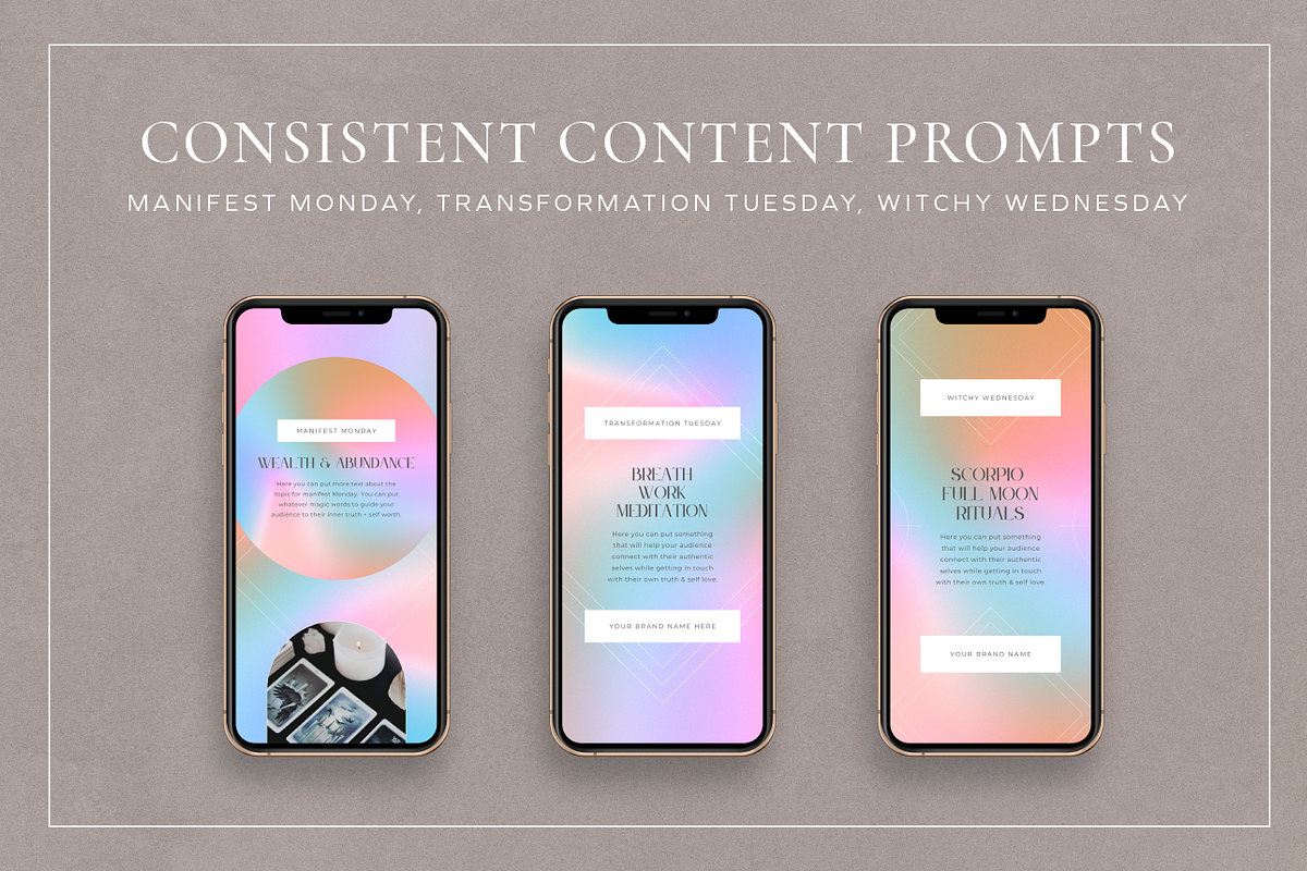 Mystical Instagram Template Kit, a Social Media Template by Studio Soluna (Photo 9 of 16)