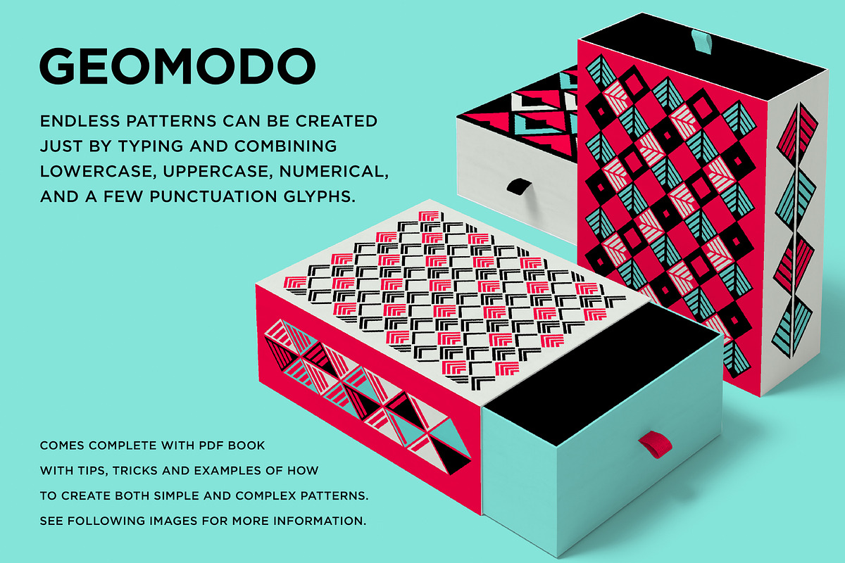 GEOMODO FONT & VECTOR, a Symbol Font by Lee Iley (Photo 2 of 8)
