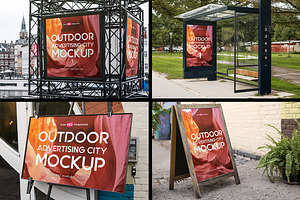 Outdoor Advertising City Mock-Up V2