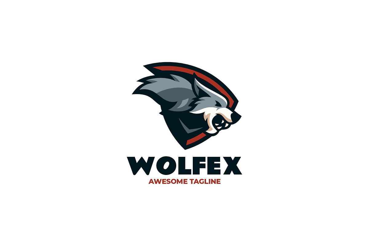 Wolf Simple Mascot Logo, a Branding & Logo Template by Artnivora.Std