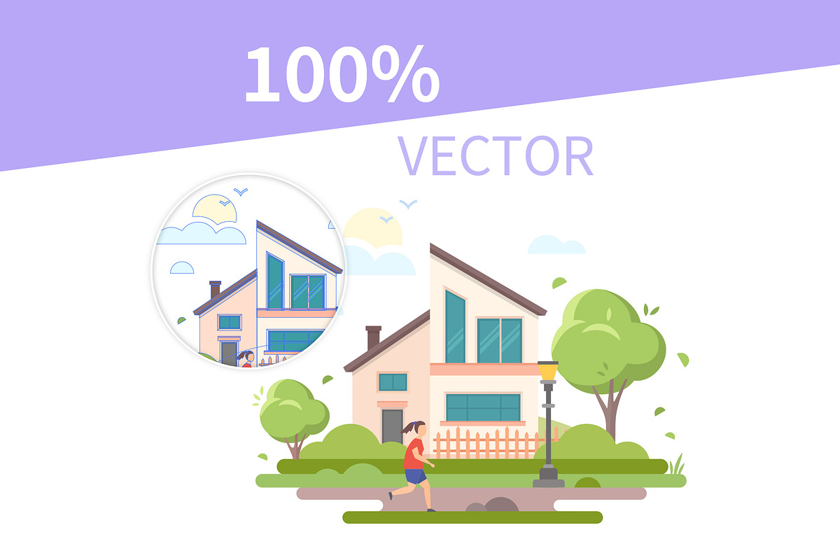 Peaceful landscapes with cottages, a Person Illustration by Boyko Pictures (Photo 3 of 11)