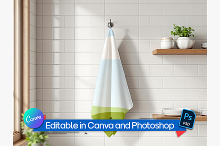 Tea towel mockup, an Advertising Mockup by Rami's Mockups