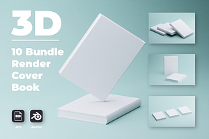 10 Bundle 3D Render Cover Book