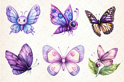 Pastel Purple Butterflies PNG, an Illustration by Dream Creation (Thumbnail 4 of 6)