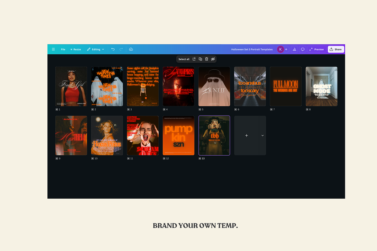 Halloween Canva Template Set 3, a Templates & Theme by BYOTstudios (Photo 5 of 12)