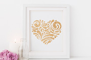 Golden Glitter Heart Clip Art, a Graphic by ConfettiBears (Thumbnail 5 of 5)