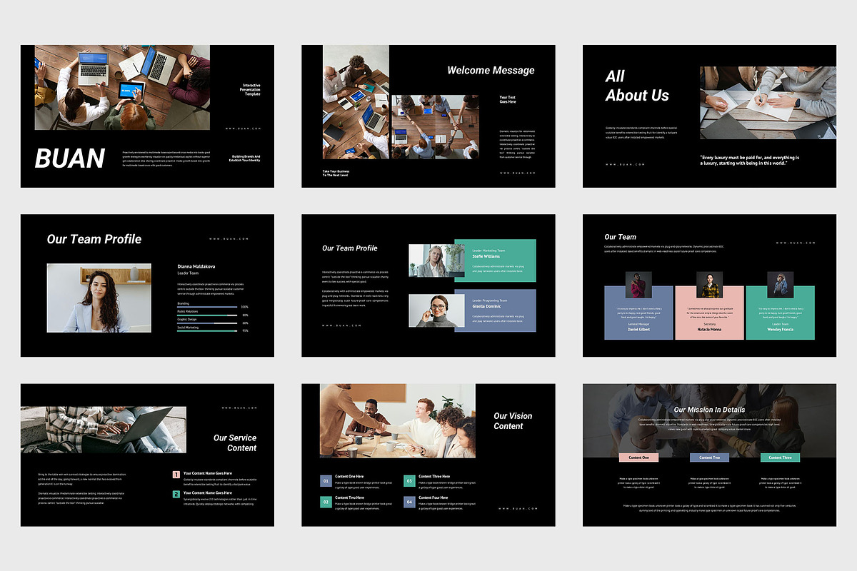 Buan : Interactive Agency Powerpoint, a Presentation Template by Punkl Camp (Photo 6 of 9)