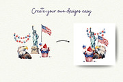 4th of July Clipart Bundle PNG, a Seasonal Illustration by Anna Design Studio (Thumbnail 11 of 11)