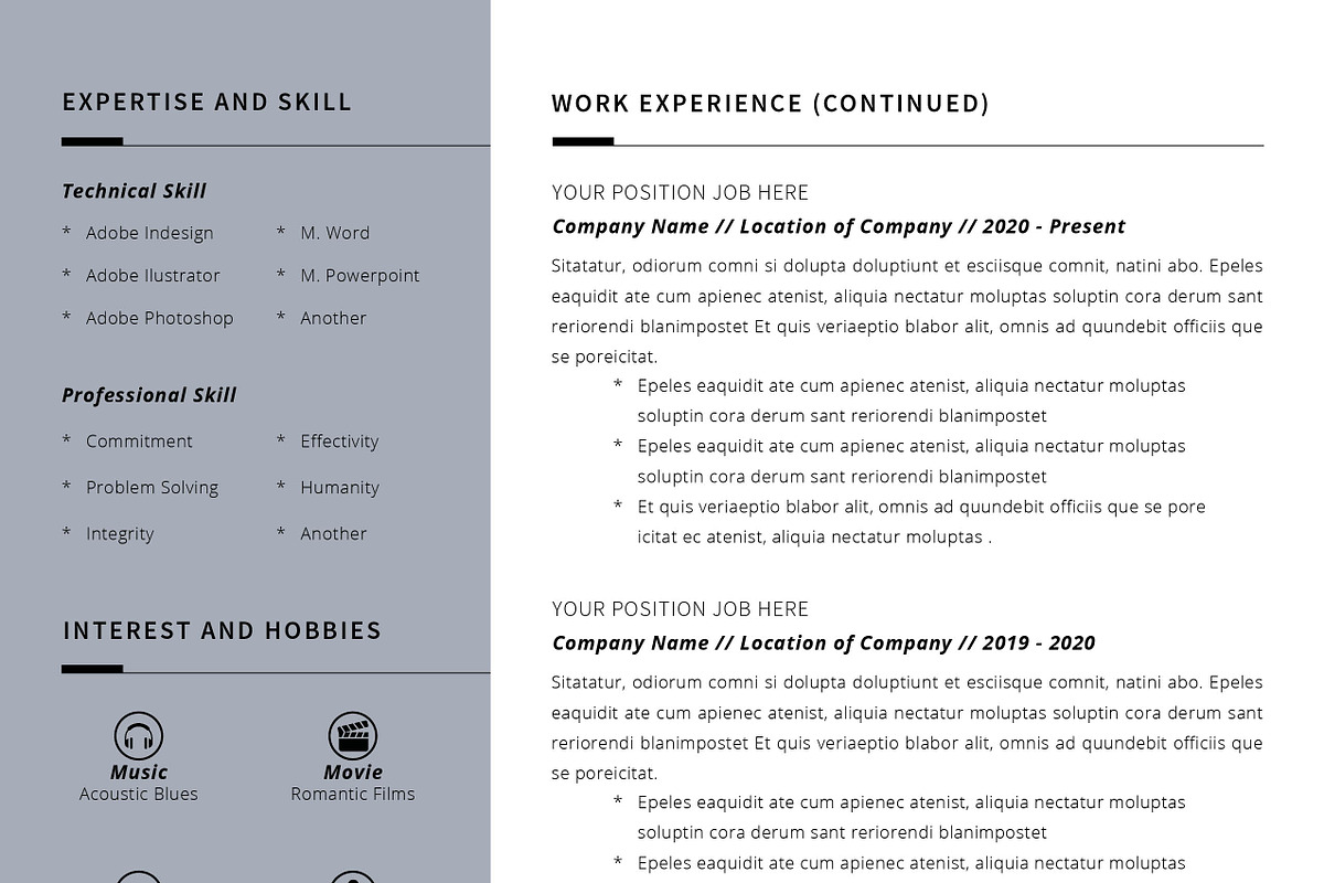Resume Template / CV, a Resume Template by Peunayah (Photo 6 of 8)
