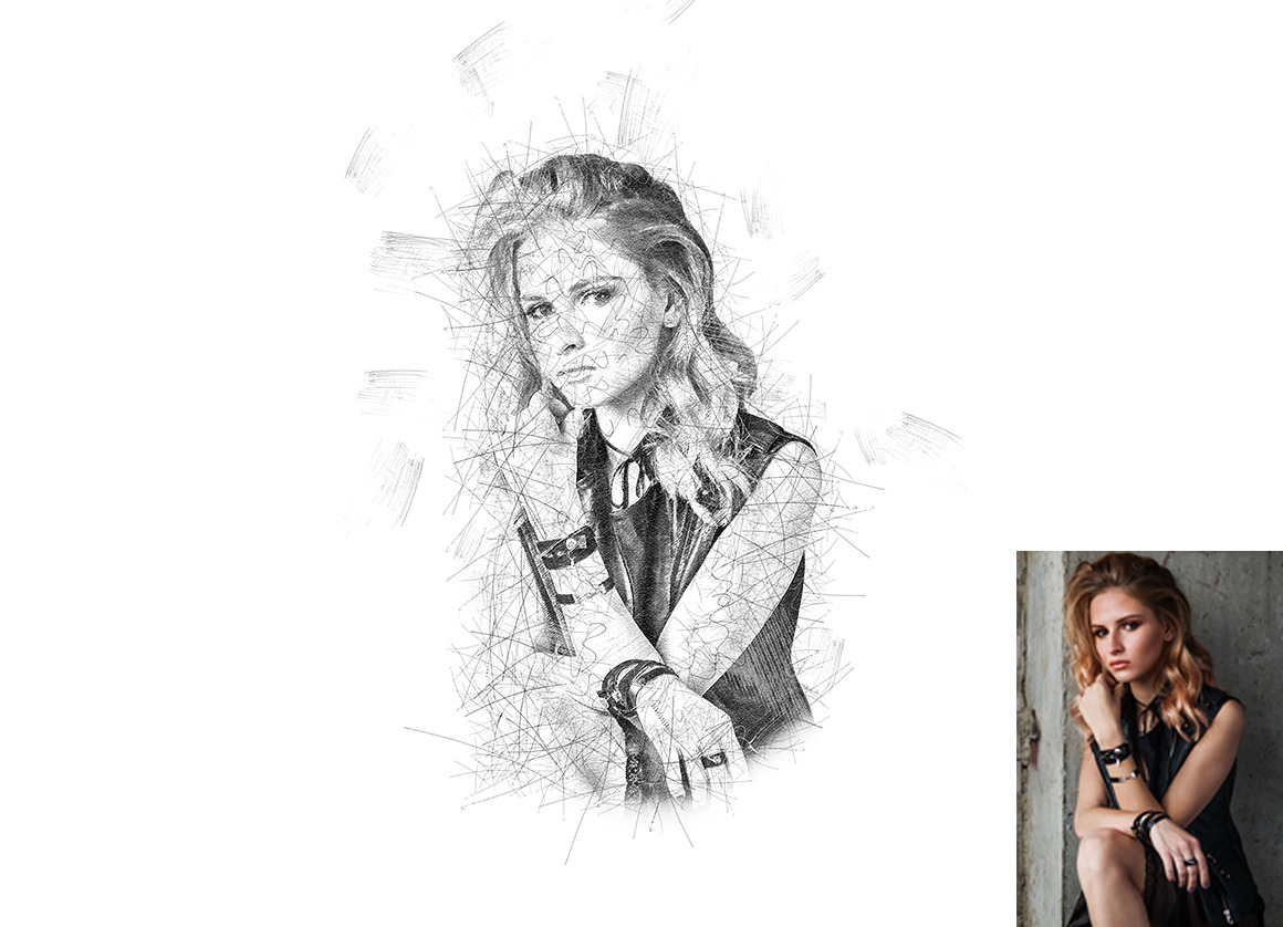 19 in 1 Sketch PS Action  Bundle, an Action Add-On by Studio Retouch (Photo 7 of 26)