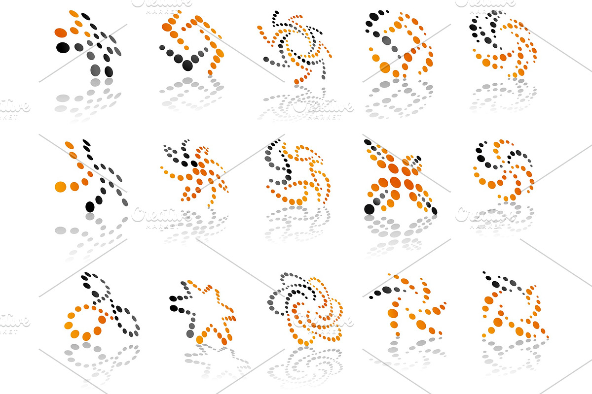Gray and orange 3D icons, a Solid Icon by Vector Tradition (Photo 2 of 3)
