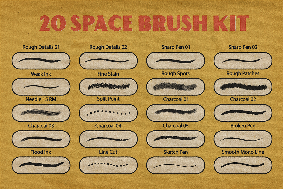 Space Brush for Procreate, a Brush Add-On by SHAKA (Photo 2 of 7)