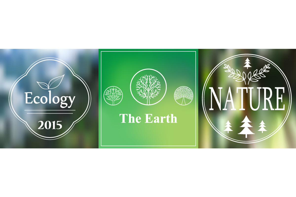 Set with trees: icons and patterns, a Background Graphic by lycka (Photo 3 of 5)