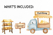 Bee and Honey Clipart Bundle, an Illustration by PassionPNGcreation (Thumbnail 5 of 12)