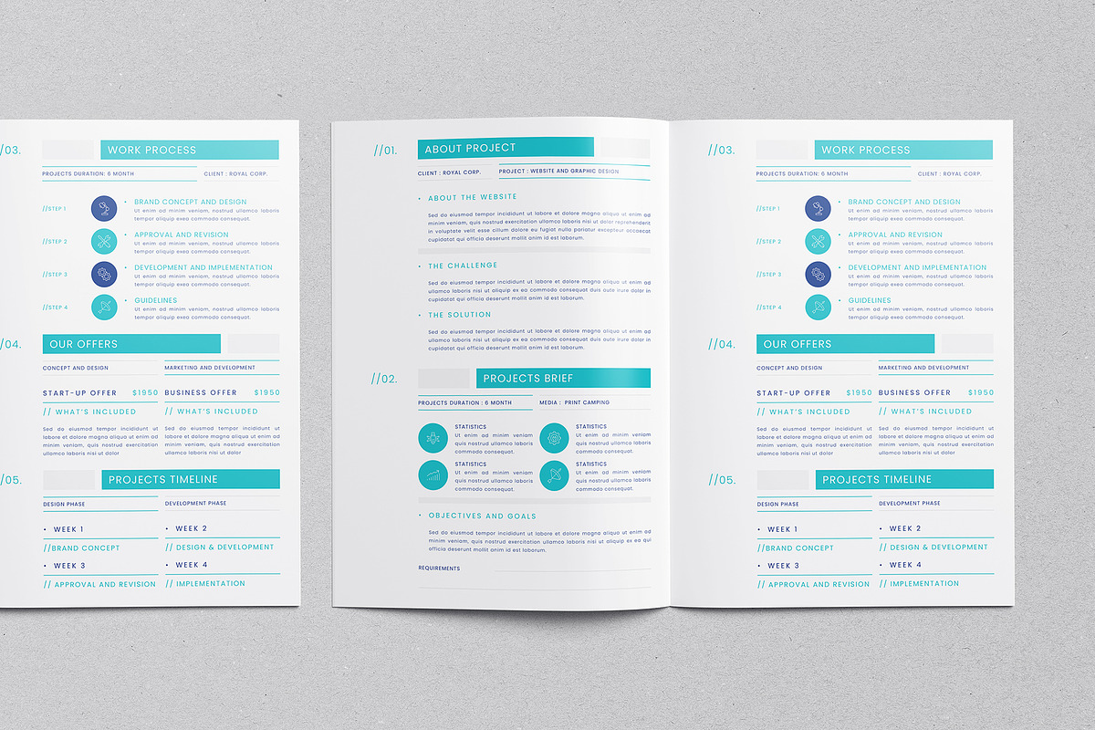 Brief Proposal Template, a Stationery Template by Designsoul14 (Photo 3 of 4)