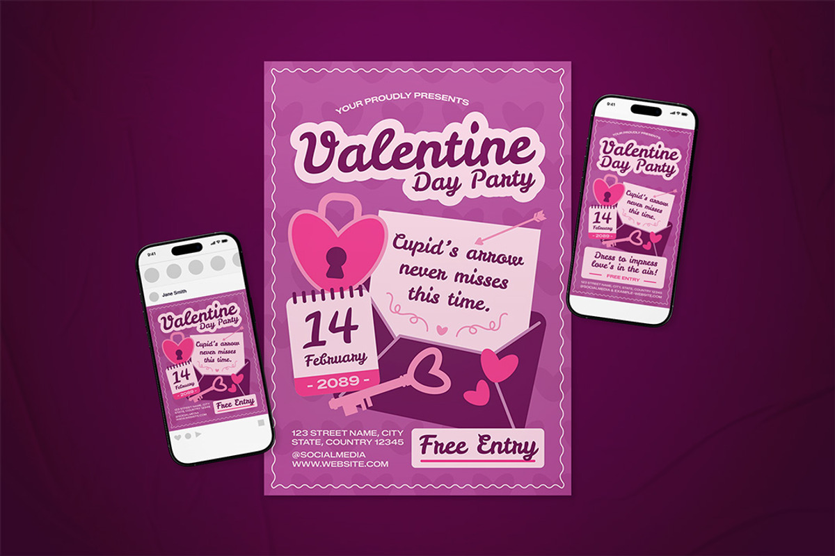 Valentine Day Flyer Set, a Flyer Template by The Good Store (Photo 3 of 4)